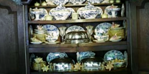 Chinaware Collection On The Shelf