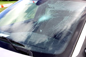 Cracked Car Windshield