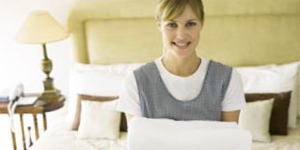 Maid Holding Towels