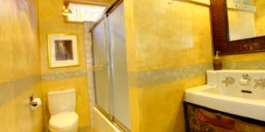 Orange Colored Bathroom