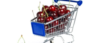 Trolley Filled With Cherries